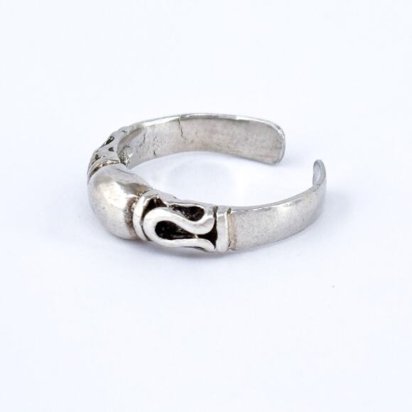 Vintage Sterling Silver 925 Bali Inspired Toe Ring Size 3 - Picture 6 of 10